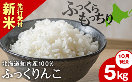 新米予約[10月発送]ふっくりんこ 5kg [JA新はこだて] 知内町 ふるさと納税 こめ 北海道産お米 北海道米 美味しいお米 北海道産米 ブランド米