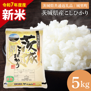 [数量限定][令和7年度産 新米][9月中旬より順次発送]茨城県産こしひかり 5kg(茨城県共通返礼品/城里町)[お米 ごはん こしひかり おいしい 白米 茨城県産 水戸市](IH-6149)