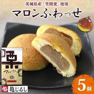 マロンふわっせ 5個入 1箱[栗 笠間栗 マロンクリーム くり 和 スイーツ デザート お菓子 おやつ 老舗 和菓子店 お取り寄せ ギフト お土産 手土産 贈答用 亀印製菓 茨城県 水戸市](MP-33)