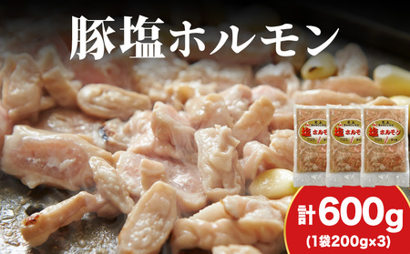 [久上 工藤商店]味付け豚ホルモン(塩)200g 3袋セット