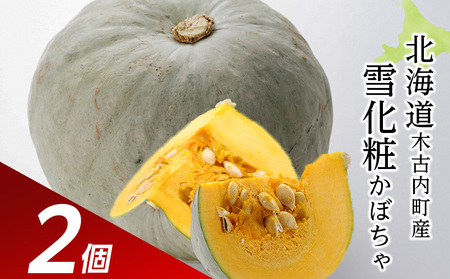[秋山農園]かぼちゃ 雪化粧2個入り 南瓜 ほくほく 野菜 旬 秋野菜 北海道ふるさと納税