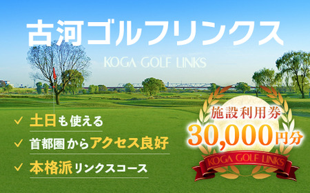 古河ゴルフリンクス 施設利用券 30,000円分(1,000円×30枚) | ゴルフ ごるふ golf ゴルフ場 ゴルフリンクス リンクス プレー 利用券 古河市 _DP19