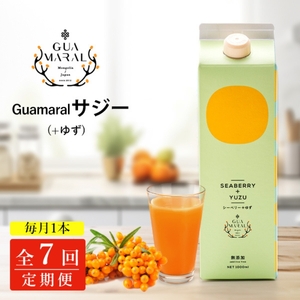 [定期便7カ月]サジー グアマラルサジー+ゆず 1000ml 毎月1本7カ月コース|サジージュース サジー 沙棘 グアマラル 健康ドリンク 健康 美容 栄養 果汁 鉄分補給 栄養補給 健康食品 _DX31