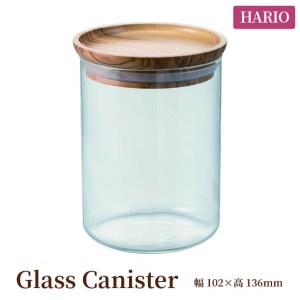 HARIO グラス キャニスター「Glass Canister」[S-GCN-200-OV]|ハリオ 耐熱 ガラス 食器 保存容器 キッチン 日用品 キッチン用品 日本製 おしゃれ かわいい オリーブウッド コーヒー お茶 ドライフルーツ_BE31◇