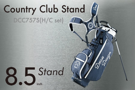 Country Club Stand 8.5 DCC757S (ヘッドカバーセット) ネイビー/ホワイト | ゴルフ DOCUS キャディバッグ_CZ48 ※離島への配送不可