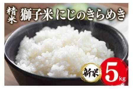 [令和7年産]獅子米 にじのきらめき 精米 5kg 岡田ファーム お米 白米 米 おこめ ブランド にじのひらめき 5キロ 30袋 限定 国産 単一原料 コメ こめ ご飯 銘柄米 茨城県産 茨城 産直 産地直送 農家直送 ごはん 家庭用 贈答用 お取り寄せ ギフト 茨城県 石岡市 (B02-009)