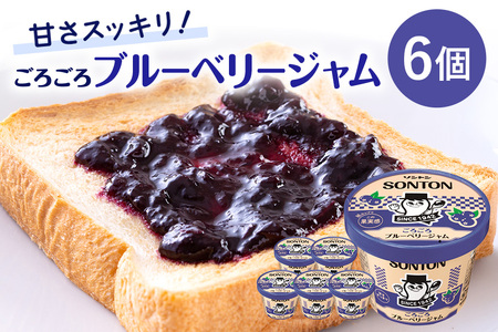 ソントン ファミリーカップ ごろごろブルーベリージャム 130g×6個入