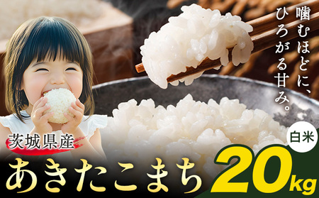 米 あきたこまち 白米 茨城 ふるさと米 20kg《1-5日以内に出荷予定(土日祝除く)》 茨城県 結城市 米 国産 お米 おこめ お弁当 おにぎり