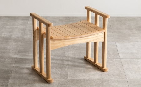 [桐タンスのヤマキヤ]桐のスツール(座面高さ35cm) 工芸品 桐 スツール 軽い 持ち運び 温もり 椅子