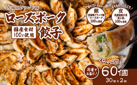 [ 餃子 ] ローズポーク餃子 たっぷり 60個 ( 冷凍 30個 × 2袋 ) [ 餃子 ]