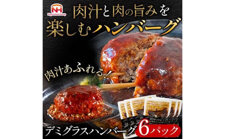 肉汁あふれるデミグラスハンバーグ6個入