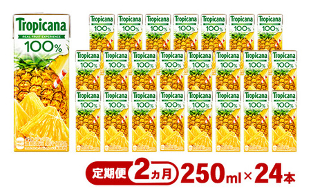 [定期便2ヶ月]トロピカーナ 100% パインアップル 250ml LLスリム×24本 ※離島への配送不可