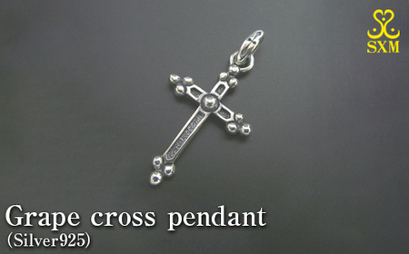 Grape cross pendant