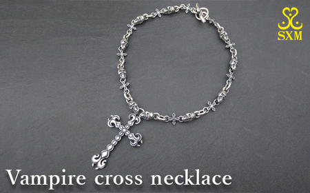 Vampire cross necklace