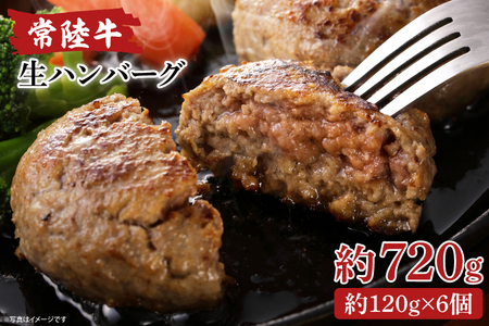 常陸牛生ハンバーグ 120g×6[ひたちぎゅう お肉 焼くだけ ジュージー]