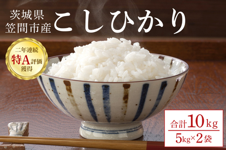 令和6年産 コシヒカリ 10kg(5kg×2)茨城県 笠間市 新米 FH-001-R6