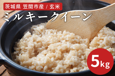 令和6年度 笠間市産 ミルキークイーン 5kg 玄米 新米 米 茨城県 CU-032