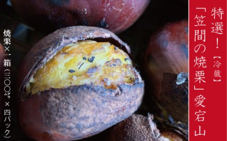 焼き栗 1.2kg(300g×4パック) 冷蔵 栗 くり 国産 特選 焼栗 愛宕山 [数量限定 2026/9/20まで受付] AQ-025