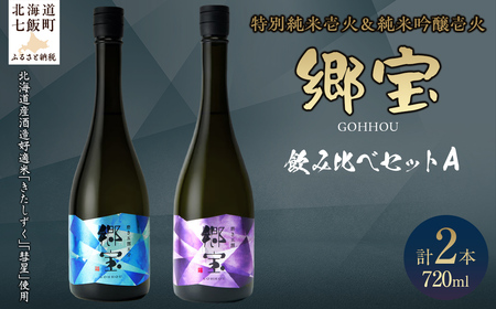 郷宝飲み比べセットA(郷宝特別純米壱火720ml、純米吟醸壱火720ml 各1本) [ふるさと納税 人気 おすすめ ランキング ごっほう 日本酒 お酒酒 おさけ アルコール セット 飲み比べ ギフト 贈答品 プレゼント 北海道 七飯町 送料無料]