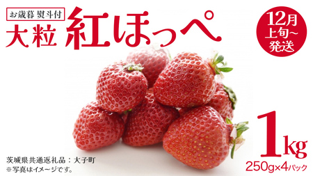 [ お歳暮 熨斗付き ] 紅ほっぺ 250g(8〜12粒)×4パック[2025年12月上旬発送開始](茨城県共通返礼品:大子町)
