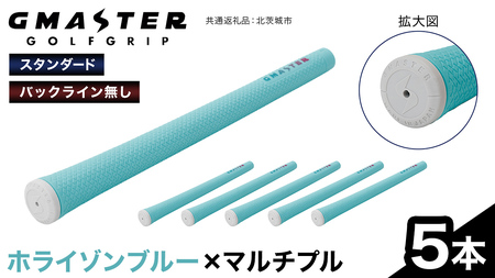 GMASTER GOLFGRIP ( スタンダード ) ホライゾンブルー × マルチプル 5本