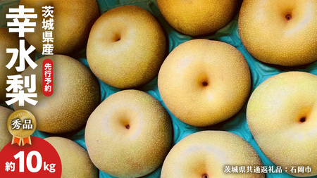  《 先行予約 》【 秀品 】 茨城県産 梨 幸水 10kg （ 茨城県共通返礼品：石岡市 ） フルーツ 果物 なし ナシ 旬 新鮮 旬 期間限定 甘い 国産 【 2025年8月上旬発送予定】