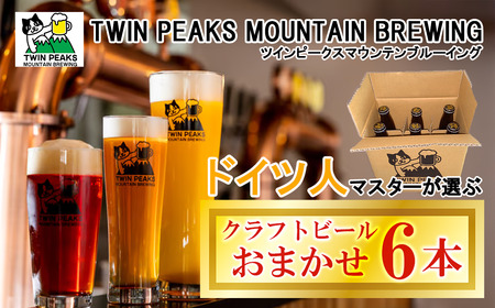 Twin Peaks Mountain Brewingのクラフトビールおまかせ6本セット[つくば市 ふるさと納税 クラフトビール ビール お酒 酒 麦酒 麦芽 ホップ ドイツ ドイツビール]