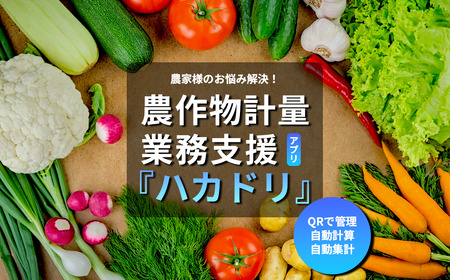 計量業務支援アプリ「ハカドリ」| アプリ 農業 農業支援 野菜 業務効率化 農作物 農家 生産者 茨城県 つくば市 
