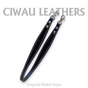 Ciwau leathers [ウォレットロープ 平ロープ52cm]ブラック