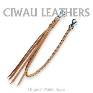 Ciwau leathers [ウォレットロープ 四つ編みロープ46cm]ナチュラル