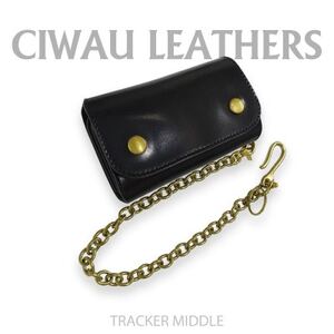 Ciwau leathers[トラッカー ミドル]ブラック