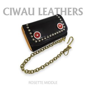 Ciwau leathers[ロゼット ミドル]バイカラー