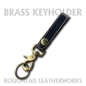 ラフテール[真鍮キーホルダー]ブラック×ピンク AC-KH-BR-BKPK