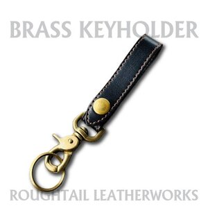 ラフテール[真鍮キーホルダー]ブラック×ブラウン AC-KH-BR-BKBR