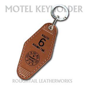 ラフテール[栃木レザー製牛革使用 モーテルキーホルダー]ブラス×ブラック