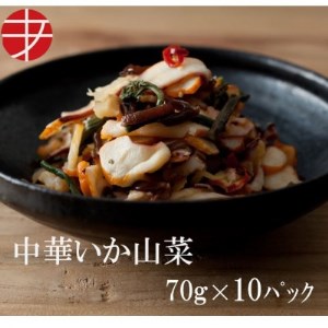 海の食堂 中華いか山菜 70g×10パック_魚介・海産物 イカ いか 烏賊 野菜 山菜 _[配送不可地域:離島]