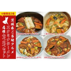 茨城県ご当地グルメスタミナラーメン4種食べ比べセット(8食入り)【配送不可地域：離島】【1428038】