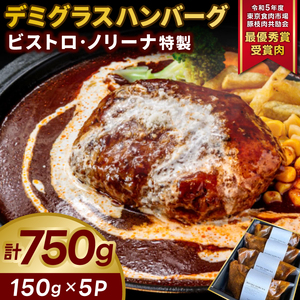 ビストロ・ノリーナ特製 デミグラスハンバーグ (150g×5p) (ボイル用) 