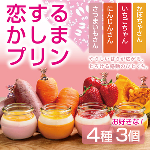 ＼恋するかしまプリン 3個セット /とろける スイーツ やさしい甘さ ベジタブル フルーツ ジュレ 茨城県 鹿嶋市 (KDN-5)