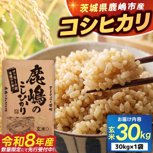 新米 こしひかり 玄米 30kg 新米 【令和8年産 先行予約限定】