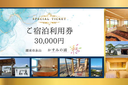 ご宿泊利用券 3万円分 「 かすみの浦 和み 」 霞ヶ浦 宿泊 旅行 利用券 チケット 宿 絶景 湖 景色 星空 展望檜風呂 ひのき風呂 湯浴み 庭園 食事 A5ランク 常陸牛 宿泊券 旅行券 茨城県 潮来市 (A58-002)