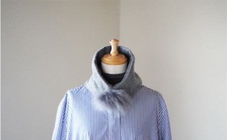 Made in Japan カシミヤティペット(グレー) RF255-NT[ファッション小物・ファッション・カシミヤティペット・カシミヤ]