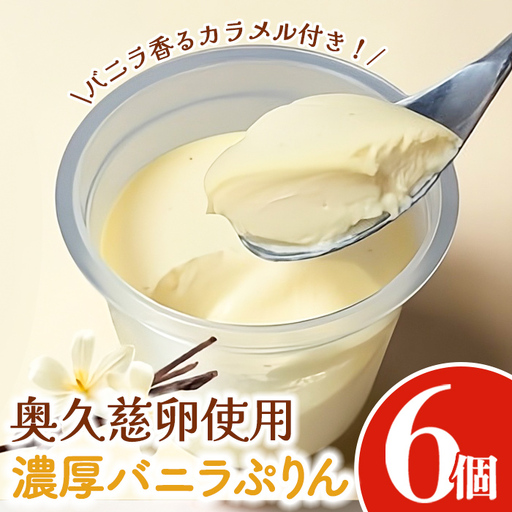 奥久慈卵使用 濃厚バニラぷりん 6個セットとバニラ香るカラメル 洋菓子 スイーツ [プリン][ho1700]