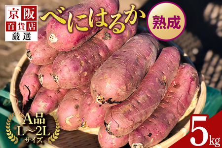 [京阪百貨店厳選]茨城県産べにはるか 5kg (熟成)[A品L〜2Lサイズ] 芋 さつま芋 サツマイモ さつまいも
