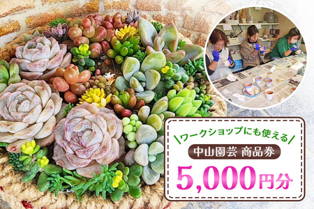 中山園芸 商品券 5,000円分 A07-023