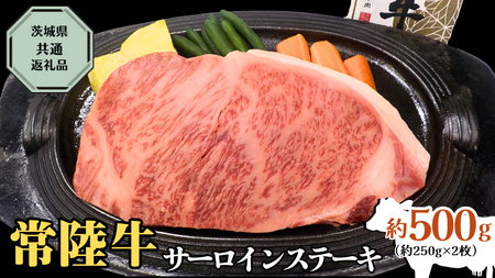 [ 常陸牛 ] サーロインス テーキ 約500g ( 茨城県共通返礼品 ) お肉 肉 ブランド牛 [AD002ci]