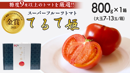  てるて姫 小箱 約800g × 1箱 【7~13玉/1箱】 てるてひめ 糖度9度 以上 スーパーフルーツトマト 野菜 フルーツトマト フルーツ トマト とまと [AF070ci]