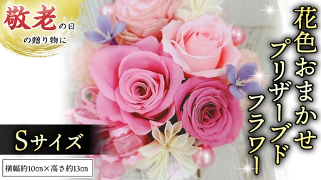 [ 敬老の日 ]花色 おまかせ プリザーブド フラワー S ギフト プレゼント 花 お祝い 贈答 記念日 [CT072ci02]