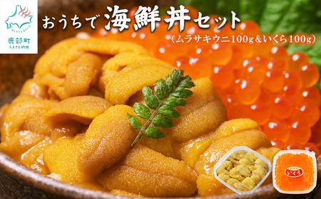[北海道産]うにいくらセット ふり塩うに100g いくら醤油漬け100g キタムラサキウニ 鮭いくら うにいくら丼 おうちで海鮮丼セット