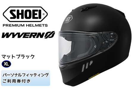 SHOEIヘルメット「WYVERNΦ マットブラック」XL フィッティングチケット付き｜フルフェイス バイク ツーリング レーサー マルケス ショウエイ [1687]
